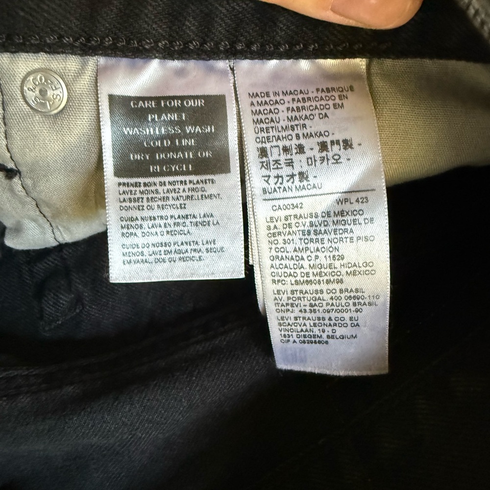 Levi’s Jeans 501 Womens Sz 30x30 Black Cotton Button-Fly Distressed Denim Grunge - Picture 6 of 11